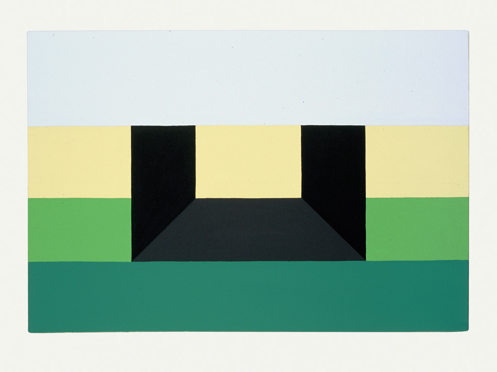 Claude Closky, ‘To Mow the Lawn,’ 1988, acrylic on canvas, 38 x 55 cm.
